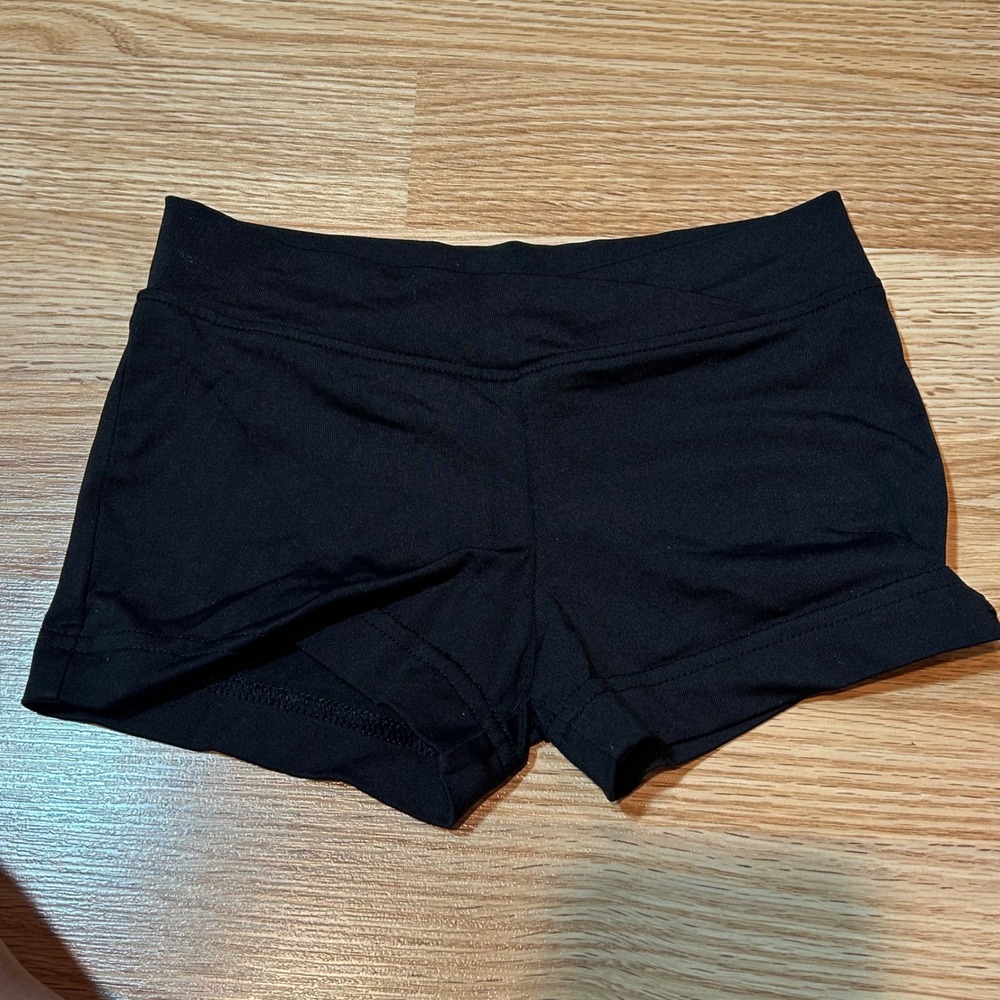 Danskin Now Girls Black Athletic Dance Gymnastics Shorts Size XS 4-5 Drimore